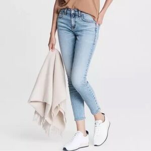 Rag & Bone Cate Mid Rise Skinny Jeans Alexis Wash Light Blue Sz 28 Designer Jean